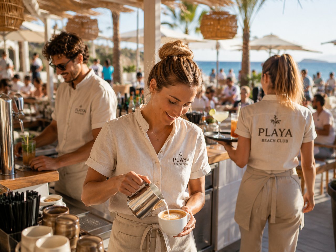 Beach club · Playa de Palma — A look for 35 degrees